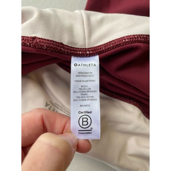 Athleta Leggings Womens Size Medium Elation ASYM 7/8 In Powervita Workout Pants - Picture 9 of 13